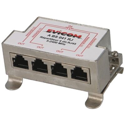 EVICOM Répartiteur avec 4 sorties RJ45 - Publicité EVICOM Répartiteur avec 4 sorties RJ45 - Publicité