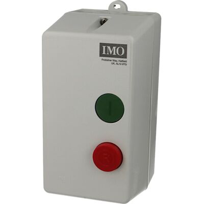 Boitier de démarrage moteur avec contacteur IMO 10A 400VAC - Publicité Boitier de démarrage moteur avec contacteur IMO 10A 400VAC - Publicité