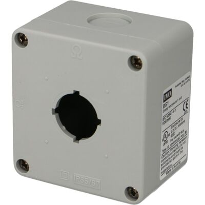 Boîtier une position pour boutonnerie IMO Ø22mm - Publicité Boîtier une position pour boutonnerie IMO Ø22mm - Publicité