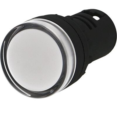 Voyant lumineux monobloc à LED IMO 230VAC Ø22mm blanc - Publicité Voyant lumineux monobloc à LED IMO 230VAC Ø22mm blanc - Publicité