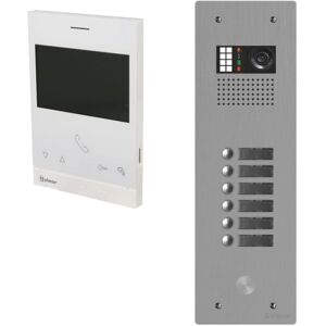 Kit visiophone collectif avec 5 écrans 1 rangée GOLMAR G2+ - Publicité Kit visiophone collectif avec 5 écrans 1 rangée GOLMAR G2+ - Publicité