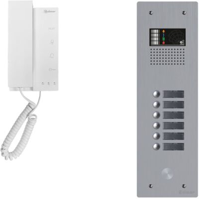 Kit interphone avec 6 combinés GOLMAR Collectif - Publicité Kit interphone avec 6 combinés GOLMAR Collectif - Publicité