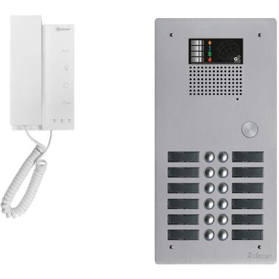 Kit interphone avec 12 combinés GOLMAR Collectif - Publicité Kit interphone avec 12 combinés GOLMAR Collectif - Publicité