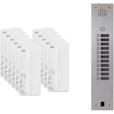 Kit interphone 1 rangée avec 11 combinés URMET Collectif - Publicité Kit interphone 1 rangée avec 11 combinés URMET Collectif - Publicité