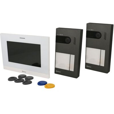 Kit visiophone GOLMAR Soul 7'' 2 platines - Publicité Kit visiophone GOLMAR Soul 7'' 2 platines - Publicité