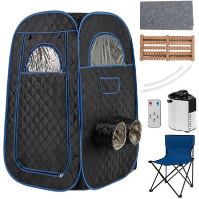 CostwaySauna à Vapeur Portable 3L 1 000W avec Chaise Pliable Tente de Sauna pour 1-2 Personnes avec 9 Niveaux Température Masseur de Pieds Noir - Publicité CostwaySauna à Vapeur Portable 3L 1 000W avec Chaise Pliable Tente de Sauna pour 1-2 Personnes avec 9 Niveaux Température Masseur de Pieds Noir - Publicité