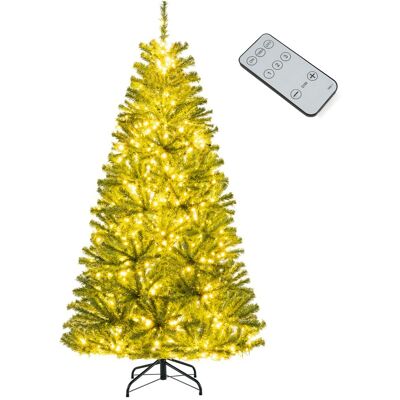 Costway180 cm Arbre de Noël Artificiel Pré-éclairé avec 700 Lumières LED 680 Pointes de Branches Télécommande Minuterie Modes & Luminosité Ajustables Vert - Publicité Costway180 cm Arbre de Noël Artificiel Pré-éclairé avec 700 Lumières LED 680 Pointes de Branches Télécommande Minuterie Modes & Luminosité Ajustables Vert - Publicité