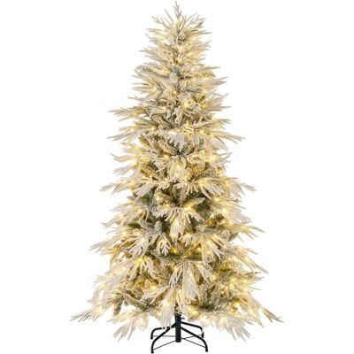 Costway180 CM Sapin de Noël Artificiel Enneigé Pré-Éclairé avec 250 Lumières LED Blanc Chaud 594 Pointes de Branches & Support Métal Vert - Publicité Costway180 CM Sapin de Noël Artificiel Enneigé Pré-Éclairé avec 250 Lumières LED Blanc Chaud 594 Pointes de Branches & Support Métal Vert - Publicité