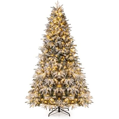 CostwayArbre de Noël Artificiel de 270 cm Pré-Éclairé avec 600 Lumières LED Blanc Chaud 2198 Branches Enneigées Socle Métallique Pliable - Publicité CostwayArbre de Noël Artificiel de 270 cm Pré-Éclairé avec 600 Lumières LED Blanc Chaud 2198 Branches Enneigées Socle Métallique Pliable - Publicité