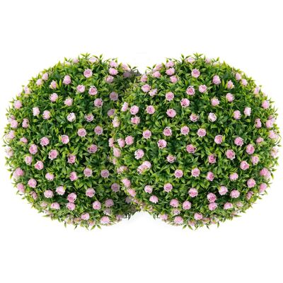 Costway2 - Boules Topiaires Artificielles 37 cm - Sphères décoratives de jardin artificielles - Publicité Costway2 - Boules Topiaires Artificielles 37 cm - Sphères décoratives de jardin artificielles - Publicité
