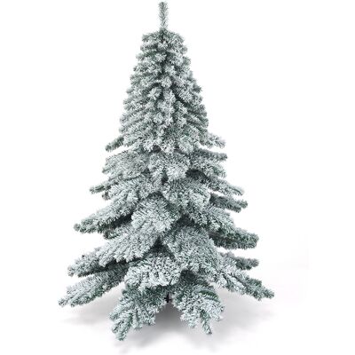 Sapin de Noël Artificiel Costway 180cm avec Flocons de Neige, Support Métallique Pliable - Publicité Sapin de Noël Artificiel Costway 180cm avec Flocons de Neige, Support Métallique Pliable - Publicité