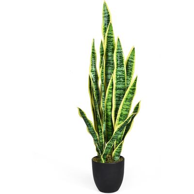 Plante Artificielle Costway 90cm - Sansevieria Trifasciata, Vert-Jaune - Décor d'Intérieur - Publicité Plante Artificielle Costway 90cm - Sansevieria Trifasciata, Vert-Jaune - Décor d'Intérieur - Publicité