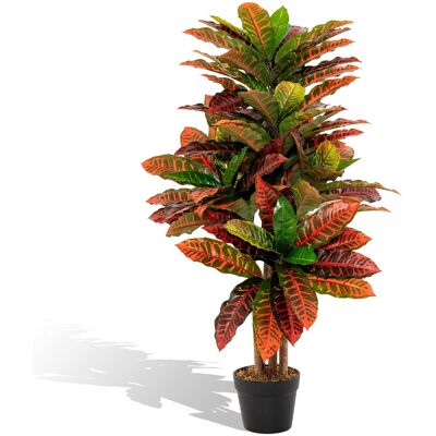 CostwayPlante Artificielle de Croton de 100 Cm Fausse Plante de Croton Feuilles Panachées Colorées Tronc en Bois Naturel Pot Rempli de Ciment Aucun Entretien Multicolore - Publicité CostwayPlante Artificielle de Croton de 100 Cm Fausse Plante de Croton Feuilles Panachées Colorées Tronc en Bois Naturel Pot Rempli de Ciment Aucun Entretien Multicolore - Publicité