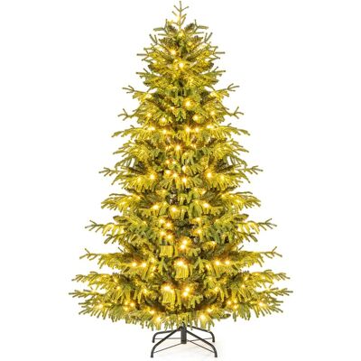 CostwaySapin de Noël Artificiel 180CM Arbre Articulé Pré-éclairé avec 270 Lumières LED Blanc Chaud 746 Branches Mixtes en PE et PVC & Pied Vert - Publicité CostwaySapin de Noël Artificiel 180CM Arbre Articulé Pré-éclairé avec 270 Lumières LED Blanc Chaud 746 Branches Mixtes en PE et PVC & Pied Vert - Publicité
