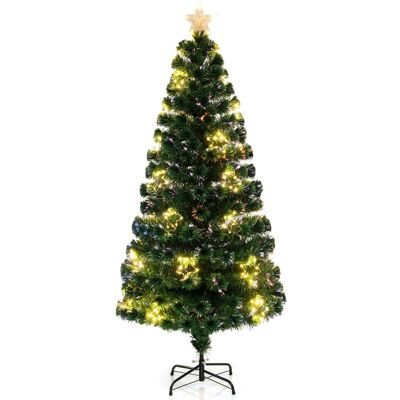 Costway Sapin de Noël Fibre Optique 180cm - 36 Lumières - Étoile - Publicité Costway Sapin de Noël Fibre Optique 180cm - 36 Lumières - Étoile - Publicité