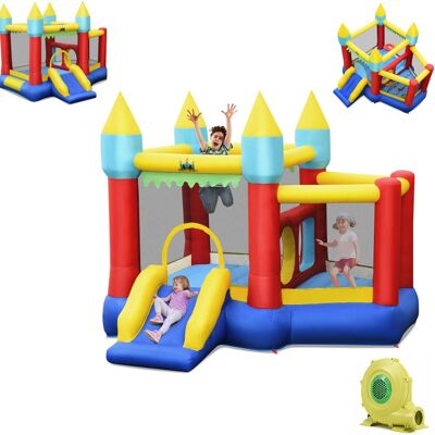 CostwayChâteau Gonflable avec Toboggan & Souffleur 450W Aire de Jeux Gonflable avec Maison de Saut & 100 Balles Charge Max 135kg de 3-10 Ans - Publicité CostwayChâteau Gonflable avec Toboggan & Souffleur 450W Aire de Jeux Gonflable avec Maison de Saut & 100 Balles Charge Max 135kg de 3-10 Ans - Publicité