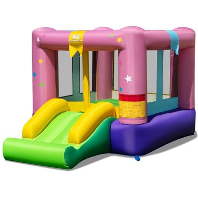 CostwayChateau Gonflable Chateau pour Enfants avec Toboggan & Panier de Basketball Maison de Saut Gonflable Sans Souffleur - Publicité CostwayChateau Gonflable Chateau pour Enfants avec Toboggan & Panier de Basketball Maison de Saut Gonflable Sans Souffleur - Publicité