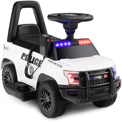 CostwayPorteur Enfants avec Mégaphone & Autocollant de Police Voiture à Pousser avec Lumières et Sonore Charge 25 kg pour 18-60 Blanc - Publicité CostwayPorteur Enfants avec Mégaphone & Autocollant de Police Voiture à Pousser avec Lumières et Sonore Charge 25 kg pour 18-60 Blanc - Publicité