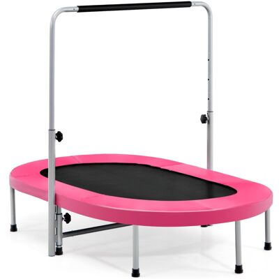CostwayTrampoline Double pour 2 Personnes Trampoline Pliable avec Main Courante Ajustable et Coussin de Sécurité Tapis de Rebond Ovale Rose - Publicité CostwayTrampoline Double pour 2 Personnes Trampoline Pliable avec Main Courante Ajustable et Coussin de Sécurité Tapis de Rebond Ovale Rose - Publicité