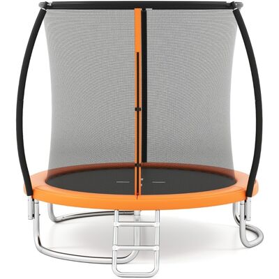CostwayTrampoline Extérieur 244CM Trampoline Récréatif Robuste avec Filet de Sécurité Échelle et Cadre en Acier Galvanisé Antirouille Orange - Publicité CostwayTrampoline Extérieur 244CM Trampoline Récréatif Robuste avec Filet de Sécurité Échelle et Cadre en Acier Galvanisé Antirouille Orange - Publicité