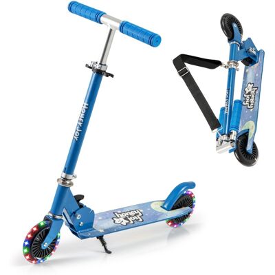 CostwayTrottinette Pliable pour Enfants à 2 Roues avec Guidon Réglable Roues Lumineuses LED Béquille Frein Arrière pour 3+ Bleu - Publicité CostwayTrottinette Pliable pour Enfants à 2 Roues avec Guidon Réglable Roues Lumineuses LED Béquille Frein Arrière pour 3+ Bleu - Publicité