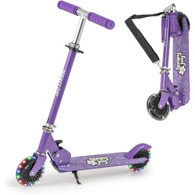 CostwayTrottinette Pliable pour Enfants à 2 Roues avec Guidon Réglable Roues Lumineuses LED Béquille Frein Arrière pour 3+ Violet - Publicité CostwayTrottinette Pliable pour Enfants à 2 Roues avec Guidon Réglable Roues Lumineuses LED Béquille Frein Arrière pour 3+ Violet - Publicité