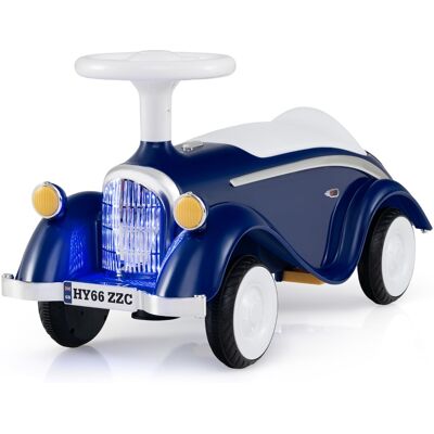 CostwayVoiture Porteur Enfant avec Volant Klaxon Phares à LED sous le Siège Voiture Rétro avec Roues Silencieuses pour 19-36 Mois Bleu Foncé - Publicité CostwayVoiture Porteur Enfant avec Volant Klaxon Phares à LED sous le Siège Voiture Rétro avec Roues Silencieuses pour 19-36 Mois Bleu Foncé - Publicité