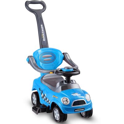 Costway3 en 1 Porteur Enfants Voiture à Pousser avec Garde-corps Volant Espace de Rangement Klaxon Anti-basculement 2-6 Ans Bleu - Publicité Costway3 en 1 Porteur Enfants Voiture à Pousser avec Garde-corps Volant Espace de Rangement Klaxon Anti-basculement 2-6 Ans Bleu - Publicité