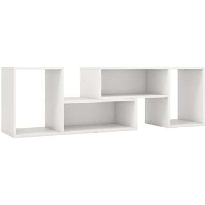 CostwayMeuble TV Console 2 Pièces Centre de Divertissement Minimaliste pour TV de 50 55 60 Pouces avec Étagères Modulables et Ouvertes Blanc - Publicité CostwayMeuble TV Console 2 Pièces Centre de Divertissement Minimaliste pour TV de 50 55 60 Pouces avec Étagères Modulables et Ouvertes Blanc - Publicité