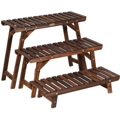 CostwayÉtagère pour Plantes en Bois 3 Niveaux Echelle Escalier Porte-Plante Longueur 70CM Charge 10KG pour Jardin Terrasse Balcon - Publicité CostwayÉtagère pour Plantes en Bois 3 Niveaux Echelle Escalier Porte-Plante Longueur 70CM Charge 10KG pour Jardin Terrasse Balcon - Publicité