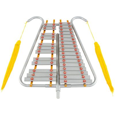 CostwayKit de Percussions Glockenspiel 29 Notes pour Adultes Xylophone en Aluminium avec Poignée Réglable 2 Maillets Clip Ceinture et Sangle Argent - Publicité CostwayKit de Percussions Glockenspiel 29 Notes pour Adultes Xylophone en Aluminium avec Poignée Réglable 2 Maillets Clip Ceinture et Sangle Argent - Publicité