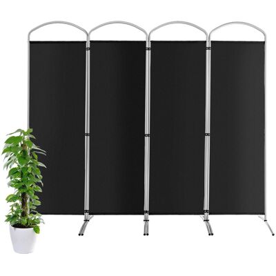 CostwayParavent de Confidentialité Pliant à 4 Panneaux Séparateur de Pièce de 188 Cm de Haut Séparateur d'Écran en Tissu Autoportant Noir - Publicité CostwayParavent de Confidentialité Pliant à 4 Panneaux Séparateur de Pièce de 188 Cm de Haut Séparateur d'Écran en Tissu Autoportant Noir - Publicité