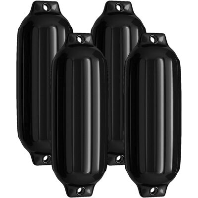CostwayLot de 4 Pare-Battage Gonflables en PVC à Deux Œillets Nervurés pour Ponton Voilier Hors-Bord Noir - Publicité CostwayLot de 4 Pare-Battage Gonflables en PVC à Deux Œillets Nervurés pour Ponton Voilier Hors-Bord Noir - Publicité