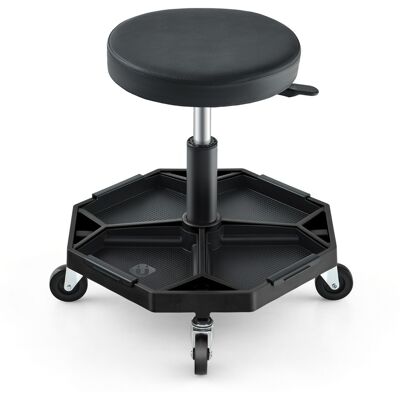 CostwayTabouret de Mécanicien à Vérin Pneumatique et à Roulettes D une Capacité de 150 kg Siège à Roulettes Réglable avec Siège Rembourré Noir - Publicité CostwayTabouret de Mécanicien à Vérin Pneumatique et à Roulettes D une Capacité de 150 kg Siège à Roulettes Réglable avec Siège Rembourré Noir - Publicité