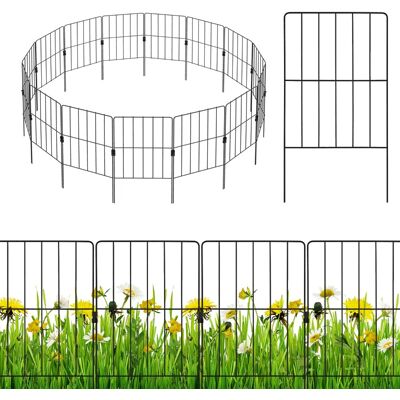 CostwayClôtures de Jardin 15 Pièces Pliable en Métal Barrière Jardin Exterieur pour Animaux Résistant à la Rouille Décoratives 33 x 60 CM Noir - Publicité CostwayClôtures de Jardin 15 Pièces Pliable en Métal Barrière Jardin Exterieur pour Animaux Résistant à la Rouille Décoratives 33 x 60 CM Noir - Publicité