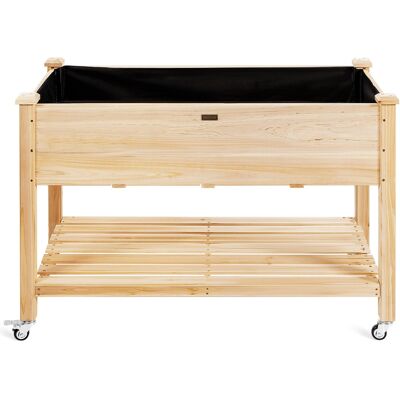 CostwayJardinière sur Pieds en Bois de Sapin 120x59x84 cm Potager sur roulettes avec Doublure de Protection et 4 Trous de Drainage - Publicité CostwayJardinière sur Pieds en Bois de Sapin 120x59x84 cm Potager sur roulettes avec Doublure de Protection et 4 Trous de Drainage - Publicité