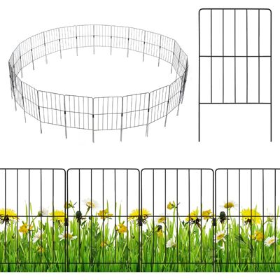 CostwayClôtures de Jardin 25 Pièces Pliable en Métal Barrière Jardin Exterieur pour Animaux Résistant à la Rouille Décoratives pour Terrasse Paysager - Publicité CostwayClôtures de Jardin 25 Pièces Pliable en Métal Barrière Jardin Exterieur pour Animaux Résistant à la Rouille Décoratives pour Terrasse Paysager - Publicité