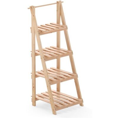 CostwayÉtagère de Jardin en Bois de Sapin 4 Niveaux Echelle à Fleurs de 109 CM de Hauteur Support de Plante d'Intérieur Extérieur Naturel - Publicité CostwayÉtagère de Jardin en Bois de Sapin 4 Niveaux Echelle à Fleurs de 109 CM de Hauteur Support de Plante d'Intérieur Extérieur Naturel - Publicité