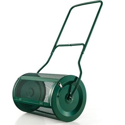 CostwayÉpandeur à Compost de 60,5 cm Rouleau en Treillis Métallique Épandeur de Gazon avec Poignée en Forme de U Loquets Latéraux Vert - Publicité CostwayÉpandeur à Compost de 60,5 cm Rouleau en Treillis Métallique Épandeur de Gazon avec Poignée en Forme de U Loquets Latéraux Vert - Publicité