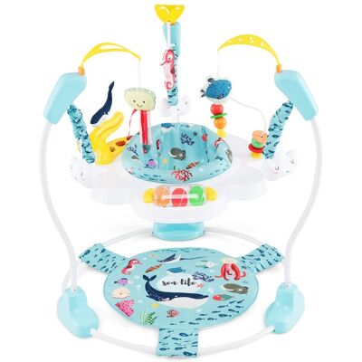 CostwayAire d'Éveil à Rebonds Bébé avec 3 Hauteurs Réglables Trotteur Bébé avec Musique & Lumière Siège Rotatif 360° pour Bébé de 6 Mois+ Bleu - Publicité CostwayAire d'Éveil à Rebonds Bébé avec 3 Hauteurs Réglables Trotteur Bébé avec Musique & Lumière Siège Rotatif 360° pour Bébé de 6 Mois+ Bleu - Publicité