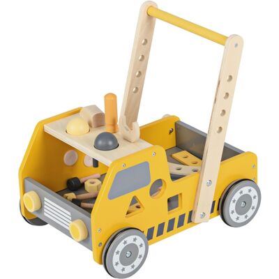Costway - Marcheurs en bois 2 en 1 - Jaune - établi - Poussette bébé - Publicité Costway - Marcheurs en bois 2 en 1 - Jaune - établi - Poussette bébé - Publicité