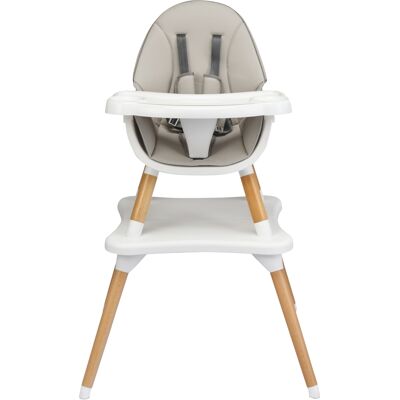 CostwayChaise Haute 4 en 1 pour Bébé de 6 à 36 Mois Plateau Réglable Capacité 15KG en PP Hêtre PU 62x62x100cm Gris - Publicité CostwayChaise Haute 4 en 1 pour Bébé de 6 à 36 Mois Plateau Réglable Capacité 15KG en PP Hêtre PU 62x62x100cm Gris - Publicité