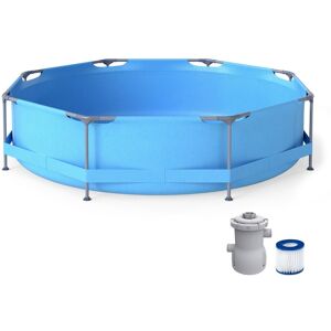 CostwayPiscine Hors-sol Ronde 36 M X 76 Cm avec Cadre Métallique et Pompe Filtrante Capacité 6125 L Piscine de Jardin pour Adultes Bleu - Publicité CostwayPiscine Hors-sol Ronde 36 M X 76 Cm avec Cadre Métallique et Pompe Filtrante Capacité 6125 L Piscine de Jardin pour Adultes Bleu - Publicité