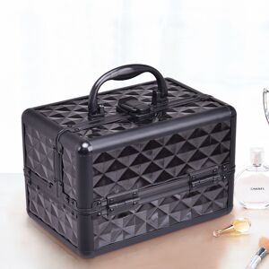 CostwayMallette de Maquillage Valise de Maquillage Coffret de Maquillage en ABS, 3 niveaux avec miroir, 23 x 15 x 15 cm, Noir - Publicité CostwayMallette de Maquillage Valise de Maquillage Coffret de Maquillage en ABS, 3 niveaux avec miroir, 23 x 15 x 15 cm, Noir - Publicité