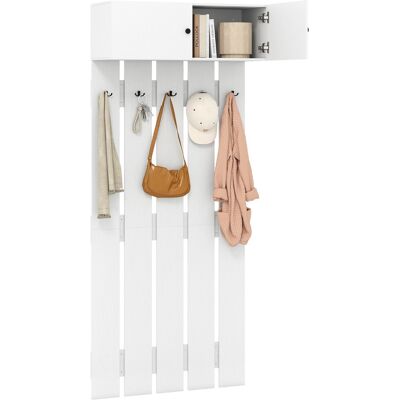 CostwayPorte-manteau Mural pour Entrée Portant Mural avec 5 Crochets Doubles et Armoire à 2 Portes Étagère Murale Gain de Place Blanc - Publicité CostwayPorte-manteau Mural pour Entrée Portant Mural avec 5 Crochets Doubles et Armoire à 2 Portes Étagère Murale Gain de Place Blanc - Publicité