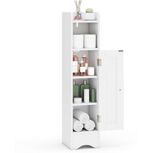CostwayPetit Meuble de Salle de Bain Armoire de Coin au Sol avec Porte & Étagères Réglables Porte-Papier Toilette Étroit 18 X 19,5 X 80 CM Blanc - Publicité CostwayPetit Meuble de Salle de Bain Armoire de Coin au Sol avec Porte & Étagères Réglables Porte-Papier Toilette Étroit 18 X 19,5 X 80 CM Blanc - Publicité