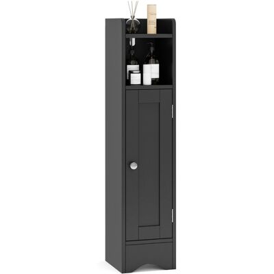 CostwayPetit Meuble de Salle de Bain Armoire de Coin au Sol avec Porte & Étagères Réglables Porte-Papier Toilette Étroit 18 X 19,5 X 80 CM Noir - Publicité CostwayPetit Meuble de Salle de Bain Armoire de Coin au Sol avec Porte & Étagères Réglables Porte-Papier Toilette Étroit 18 X 19,5 X 80 CM Noir - Publicité