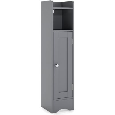 CostwayPetit Meuble de Salle de Bain Armoire de Coin au Sol avec Porte & Étagères Réglables Porte-Papier Toilette Étroit 18 X 19,5 X 80 CM Gris - Publicité CostwayPetit Meuble de Salle de Bain Armoire de Coin au Sol avec Porte & Étagères Réglables Porte-Papier Toilette Étroit 18 X 19,5 X 80 CM Gris - Publicité