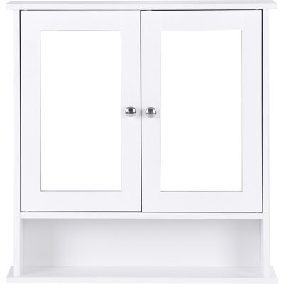 CostwayArmoire de Toilette Armoire Murale pour Aalle de Bains Armoire à Pharmacie Portes Miroir en MDF, 56x13x58cm, Blanc - Publicité CostwayArmoire de Toilette Armoire Murale pour Aalle de Bains Armoire à Pharmacie Portes Miroir en MDF, 56x13x58cm, Blanc - Publicité