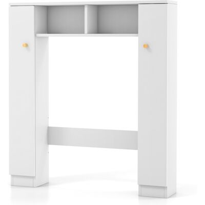 CostwayArmoire de Rangement Au-dessus des Toilettes Organisateur de Rangement 2 Compartiments Ouverts Rangement Autoportant pour Buanderie Blanc - Publicité CostwayArmoire de Rangement Au-dessus des Toilettes Organisateur de Rangement 2 Compartiments Ouverts Rangement Autoportant pour Buanderie Blanc - Publicité